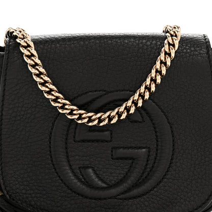 Gucci Pebbled Calfskin Small Soho Flap Crossbody Black 8 of 13