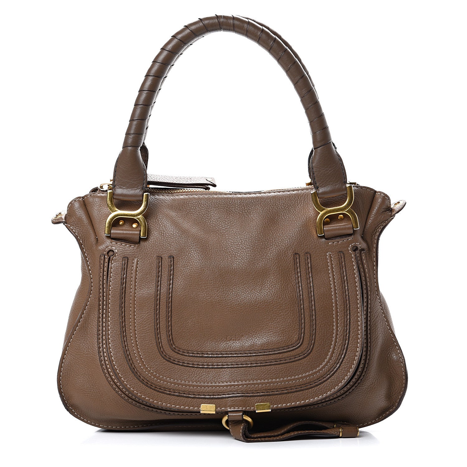 Chloe Calfskin Medium Marcie Satchel Barbour Khaki 1 of 19