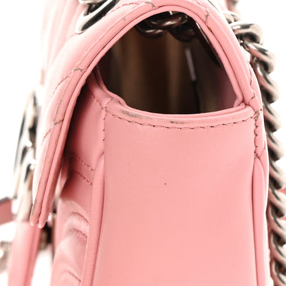 Gucci Calfskin Matelasse Mini GG Marmont Shoulder Bag Perfect Pink 14 of 21