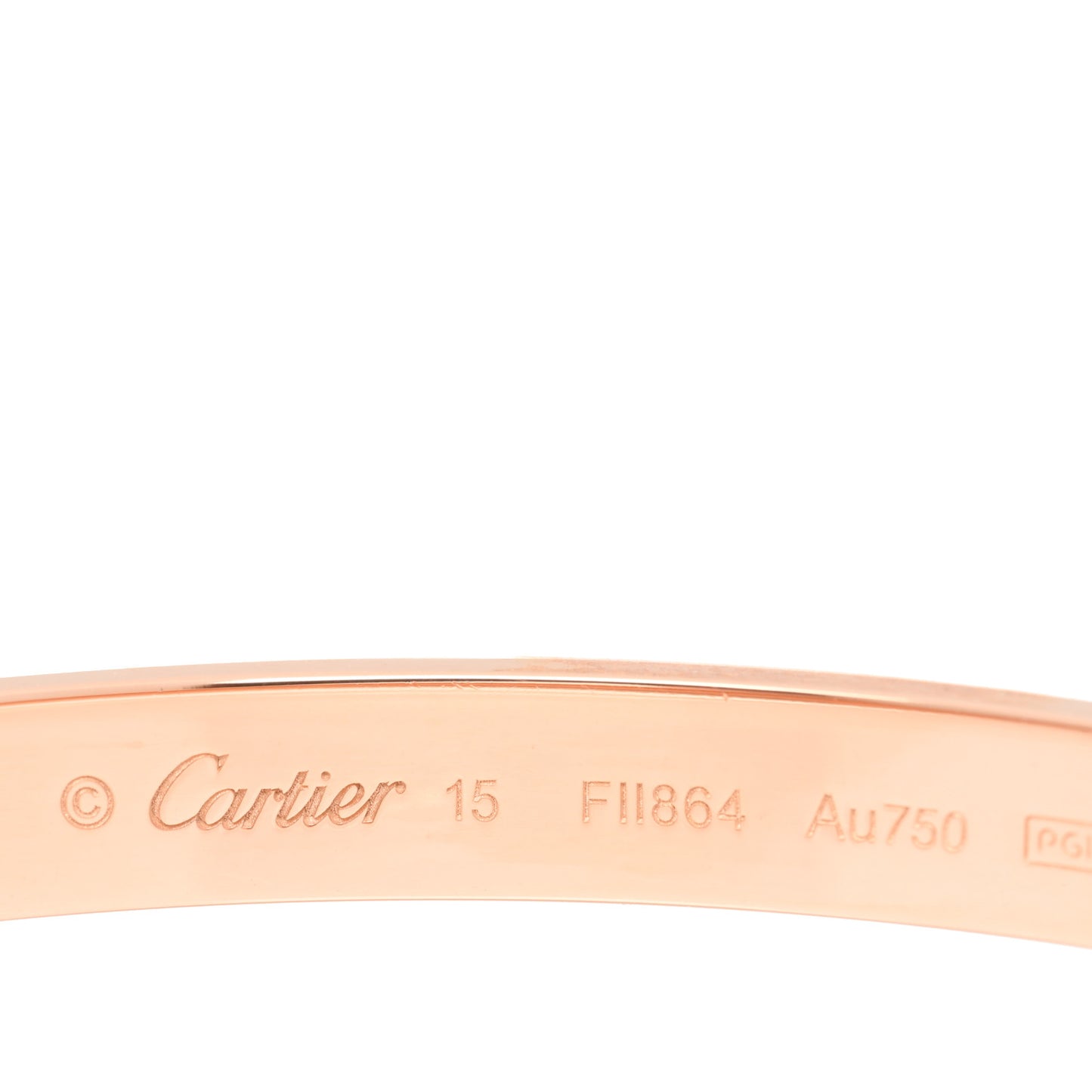 18K Pink Gold LOVE Bracelet 15