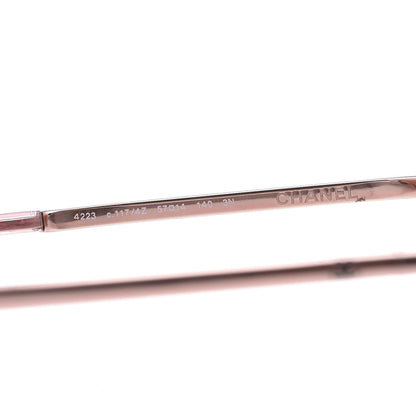Chanel 18K Pilot Summer Sunglasses 4223 Pink Gold 5 of 7