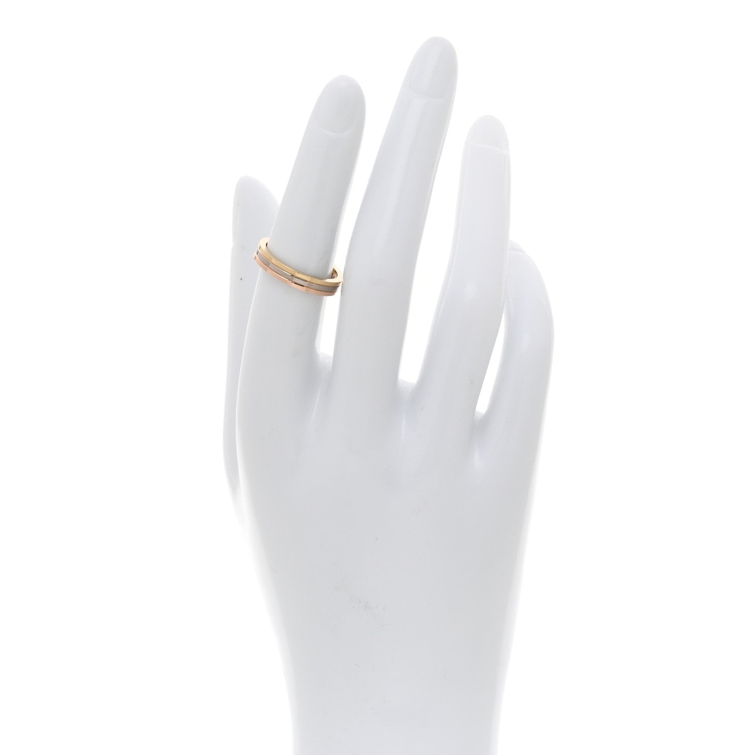 Cartier 18K Pink White Yellow Gold 3.5mm Vendome Louis Cartier Wedding Band Ring 52 6 2 of 7