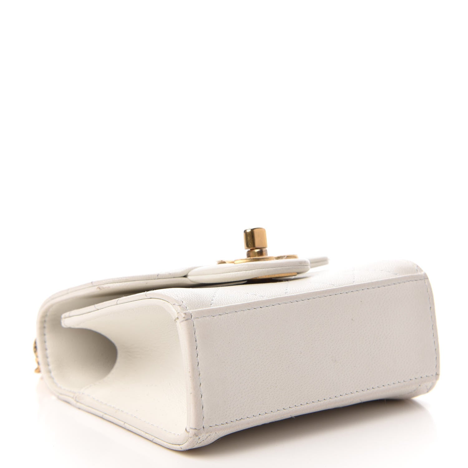 Chanel Goatskin Chic Pearls Clutch On Chain White 4 of 18