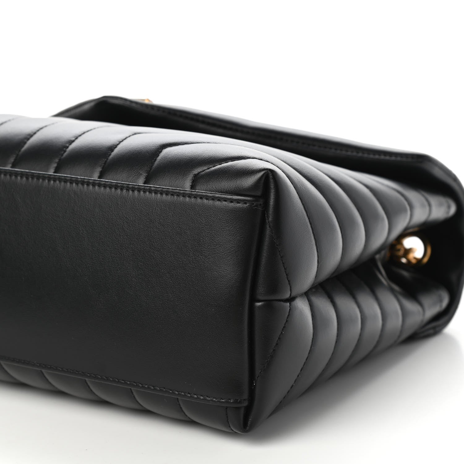 Saint Laurent Calfskin Y Quilted Monogram Medium Loulou Chain Satchel Black 8 of 10