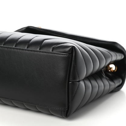 Saint Laurent Calfskin Y Quilted Monogram Medium Loulou Chain Satchel Black 8 of 10