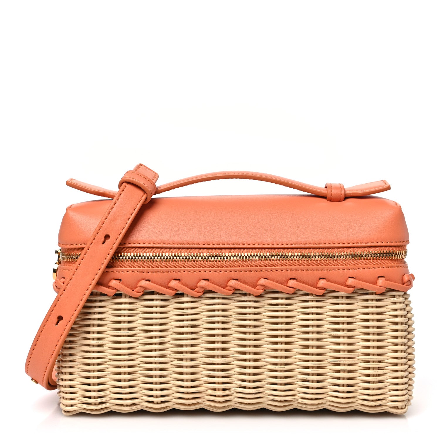 Loro Piana Wicker Calfskin L19 Extra Pocket Pouch Sun Kissed
