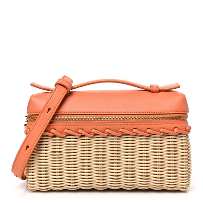 Loro Piana Wicker Calfskin L19 Extra Pocket Pouch Sun Kissed 1 of 10