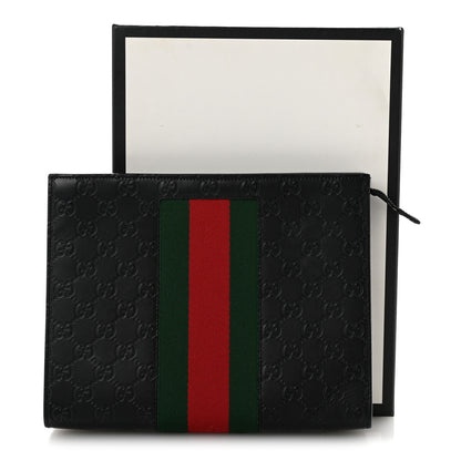Gucci Guccissima Signature Web New Web Cosmetic Case Black 11 of 11