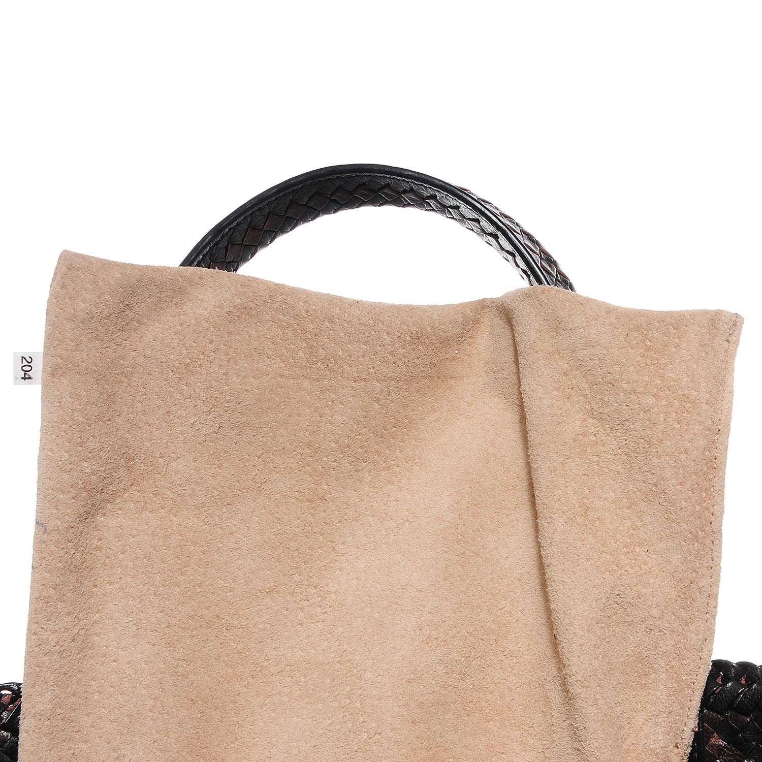 Prada Goatskin Woven Large Tote Moro Black 7 of 8