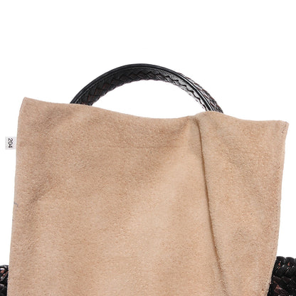 Prada Goatskin Woven Large Tote Moro Black 7 of 8