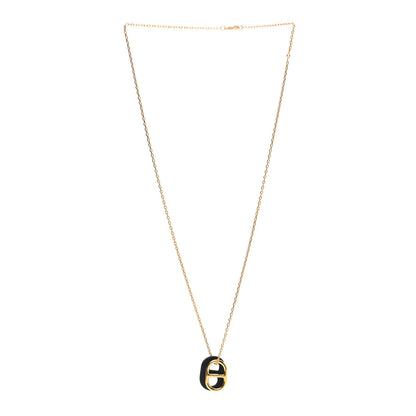 Hermes Swift O'Maillon Pendant Necklace Black 3 of 5