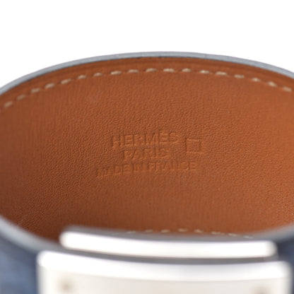 Hermes Matte Alligator Kelly Dog Bracelet T2 Bleu De Malte 3 of 5