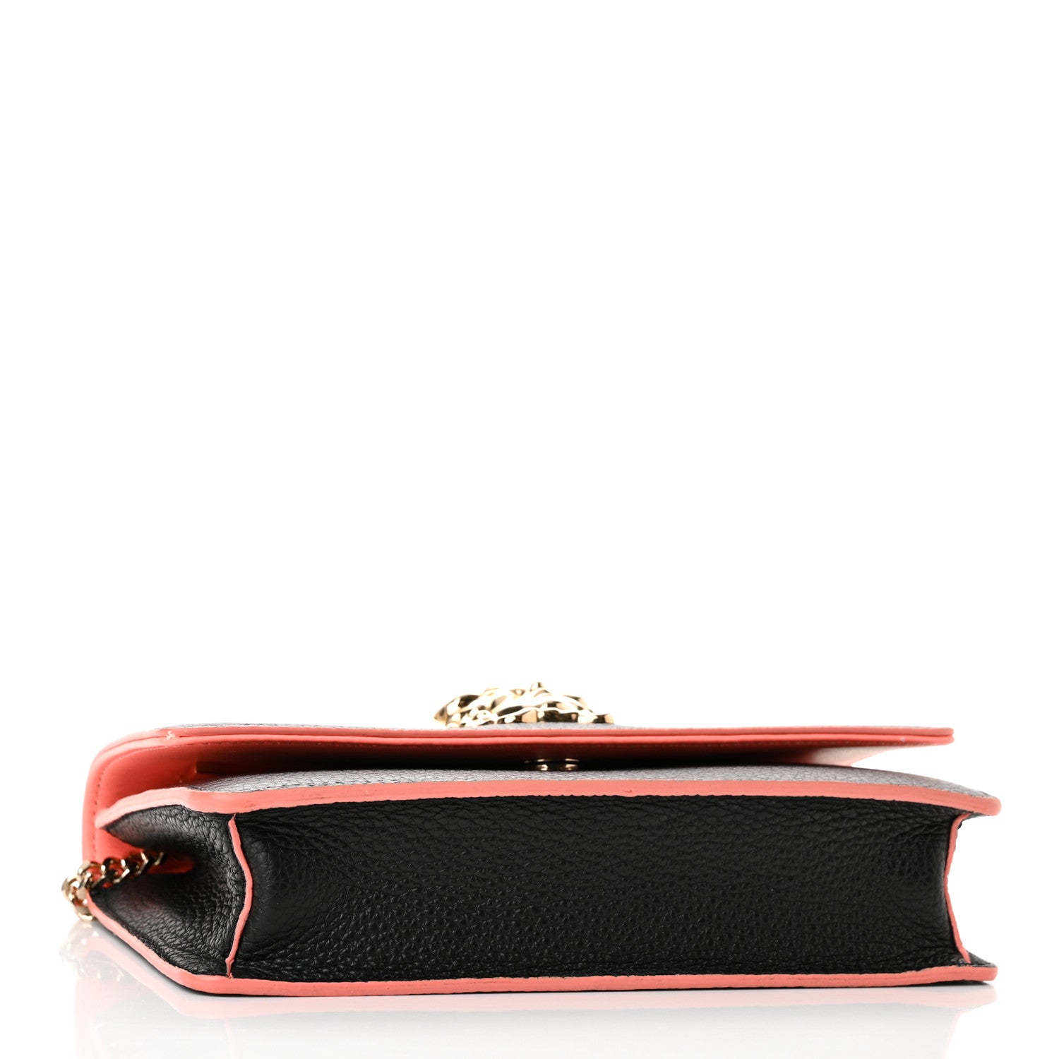 Versace Grained Calfskin Palazzo Chain Evening Bag Black Flamingo 4 of 11