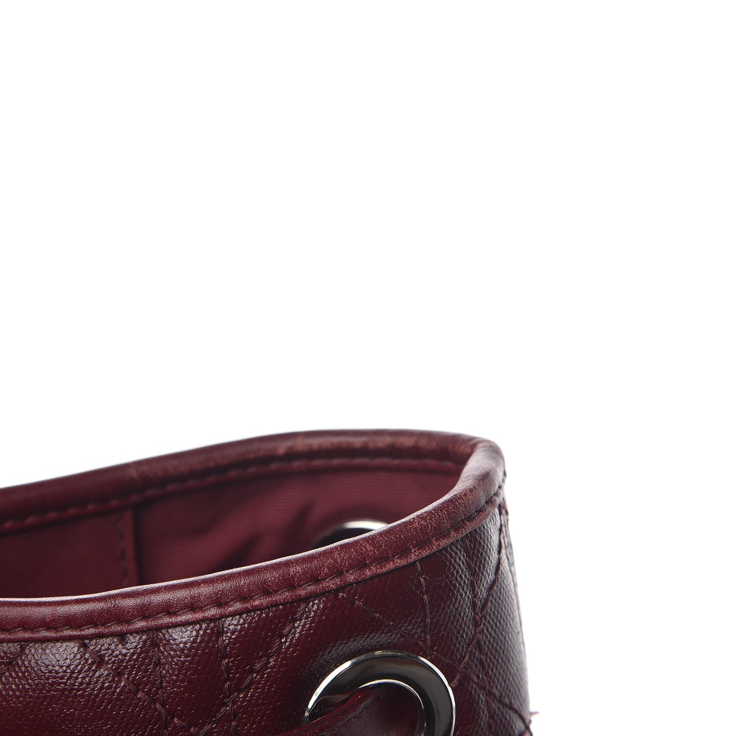 Christian Dior Coated Canvas Cannage Medium Panarea Tote Burgundy 8 of 15