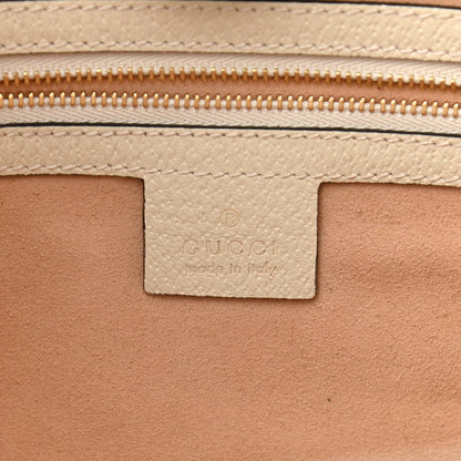 Gucci GG Supreme Monogram Textured Dollar Calfskin Web Medium Ophidia Shopping Tote Beige Ebony Mystic White 6 of 10