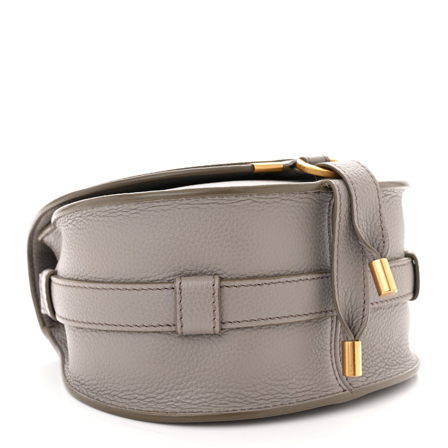 Calfskin Mini Marcie Round Crossbody Bag Cashmere Grey