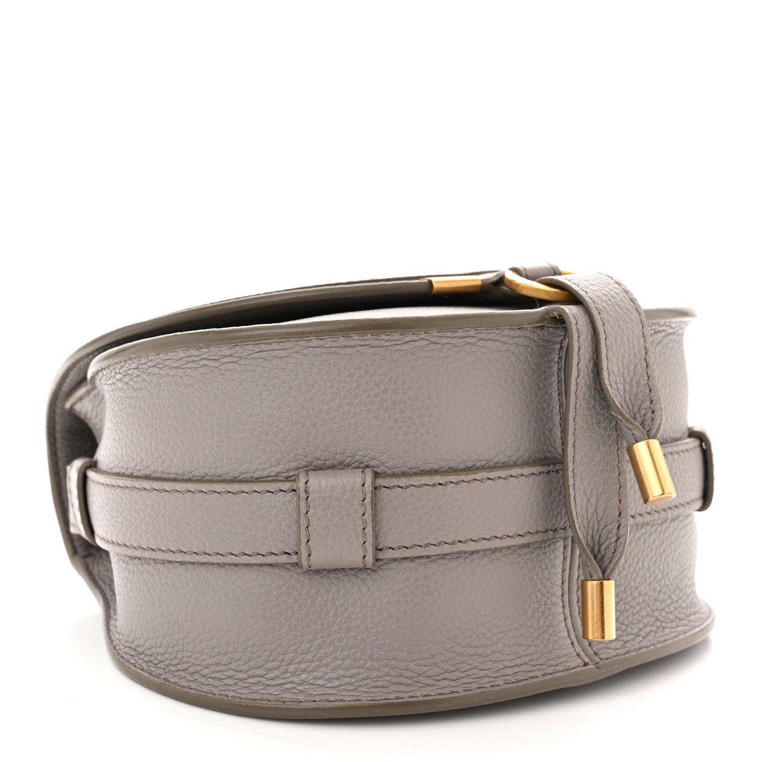 Chloe Calfskin Mini Marcie Round Crossbody Bag Cashmere Grey 4 of 14