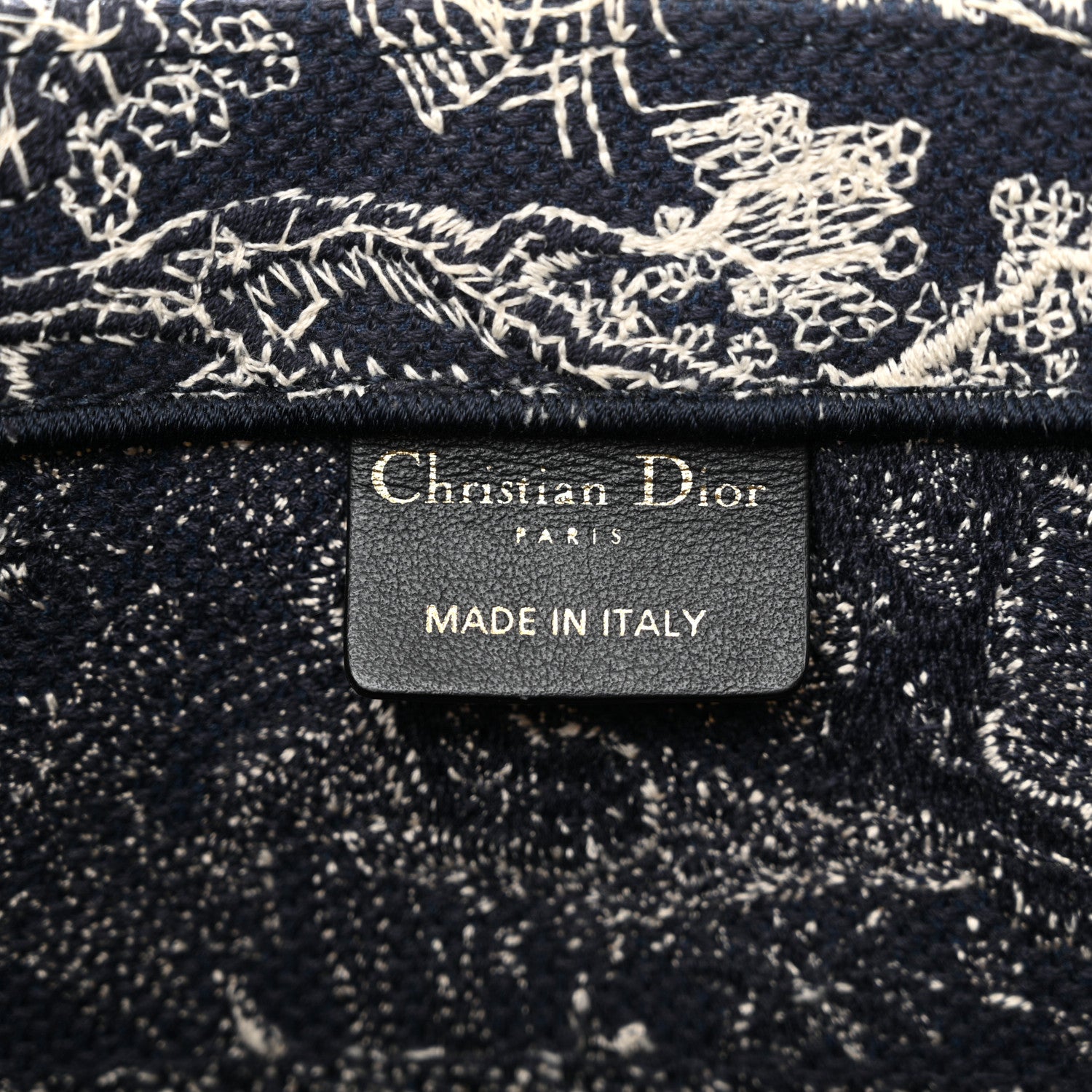 Christian Dior Canvas Embroidered Medium Dioriviera Toile De Jouy Reverse Book Tote Blue 6 of 15