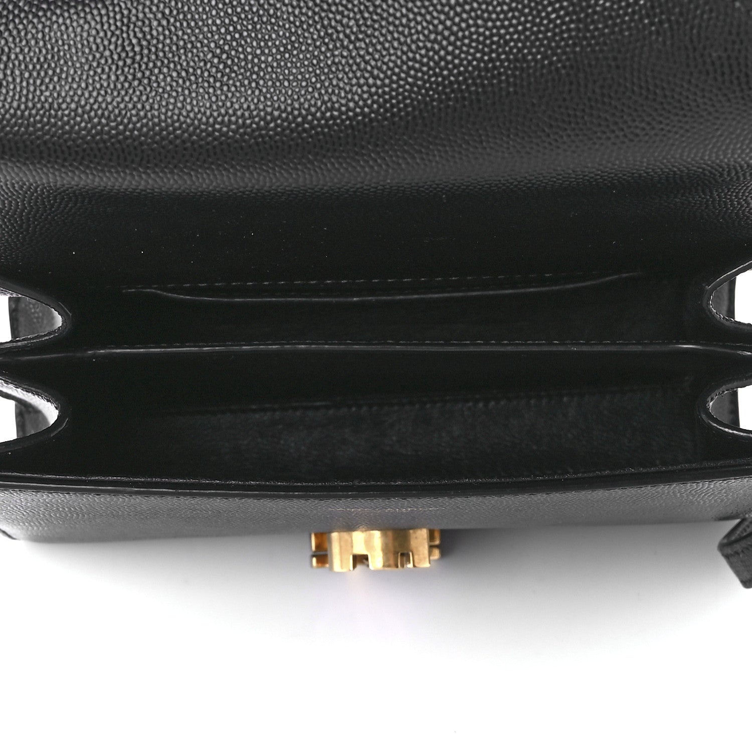 Saint Laurent Grain de Poudre Mini Classic Monogram Cassandra Top Handle Black 5 of 13