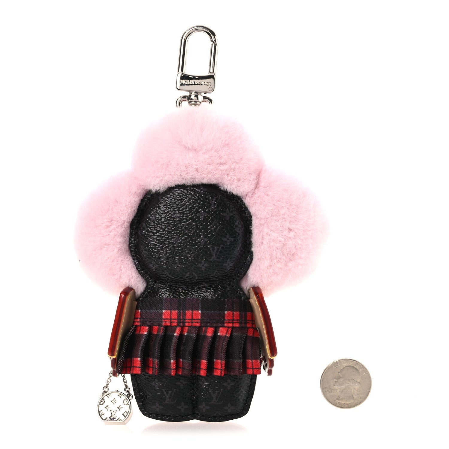 Louis Vuitton Calfskin Vivienne Fashionista Bag Charm Black 2 of 5