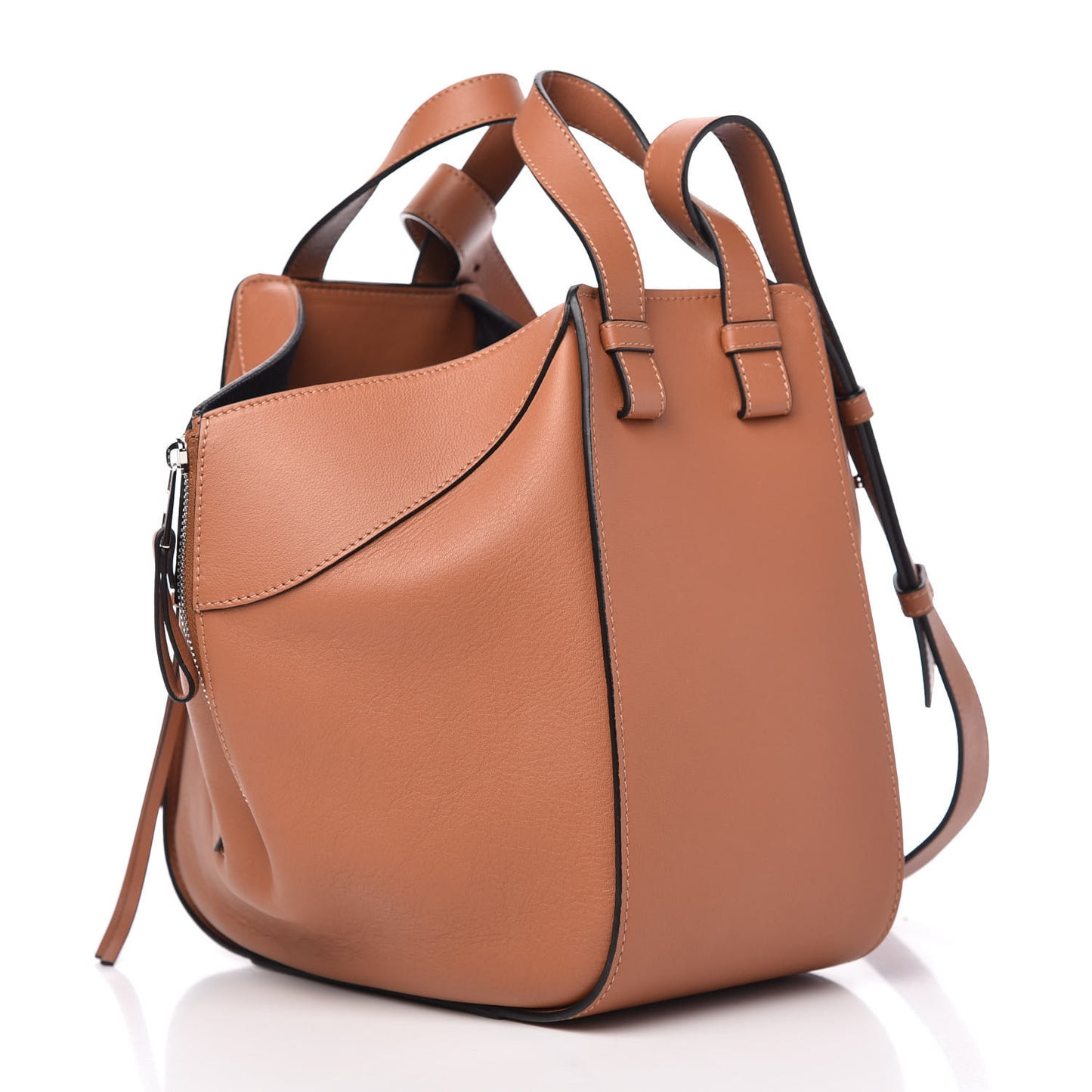 Calfskin Small Hammock Shoulder Bag Tan