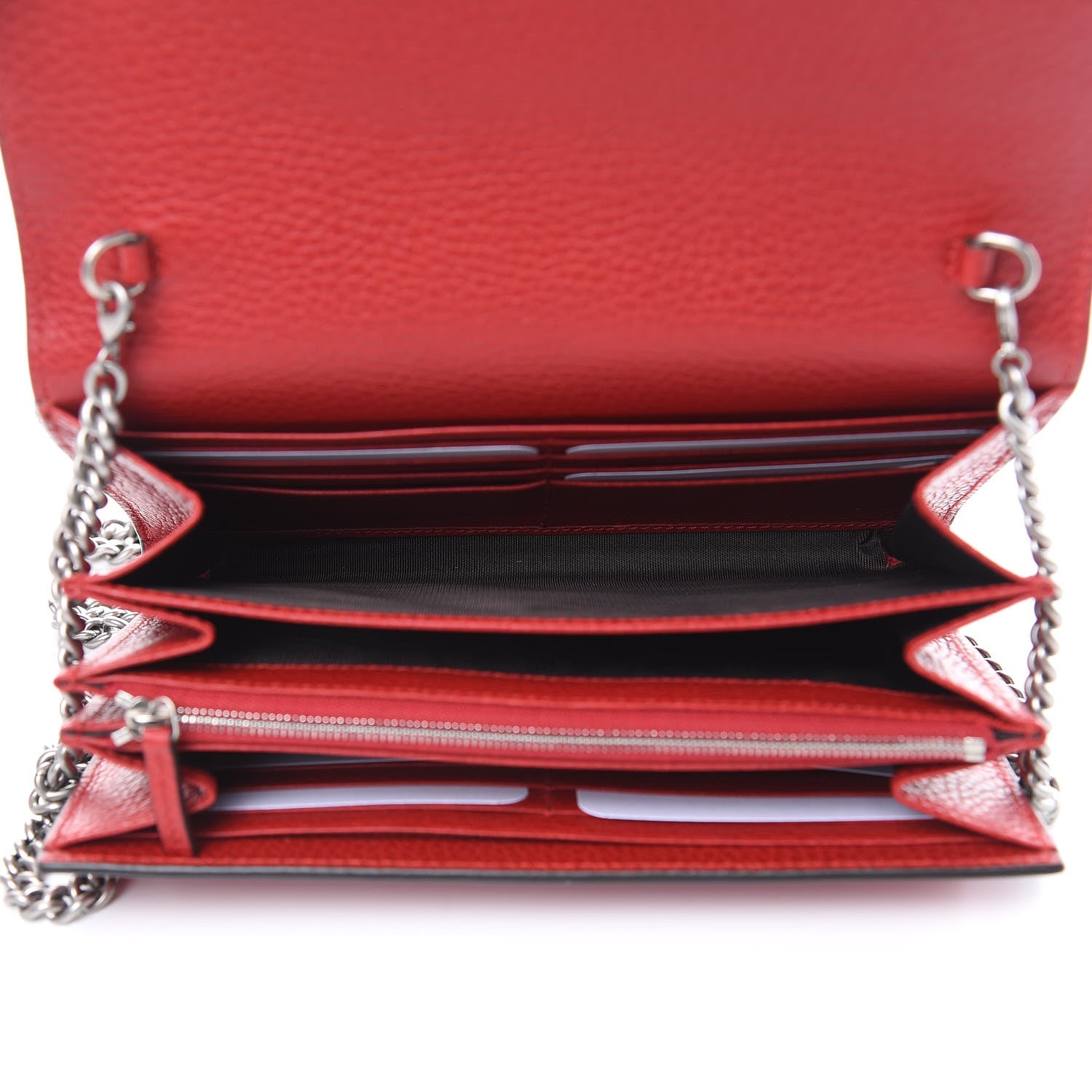 Gucci Calfskin Mini Dionysus Chain Wallet Hibiscus Red 5 of 9