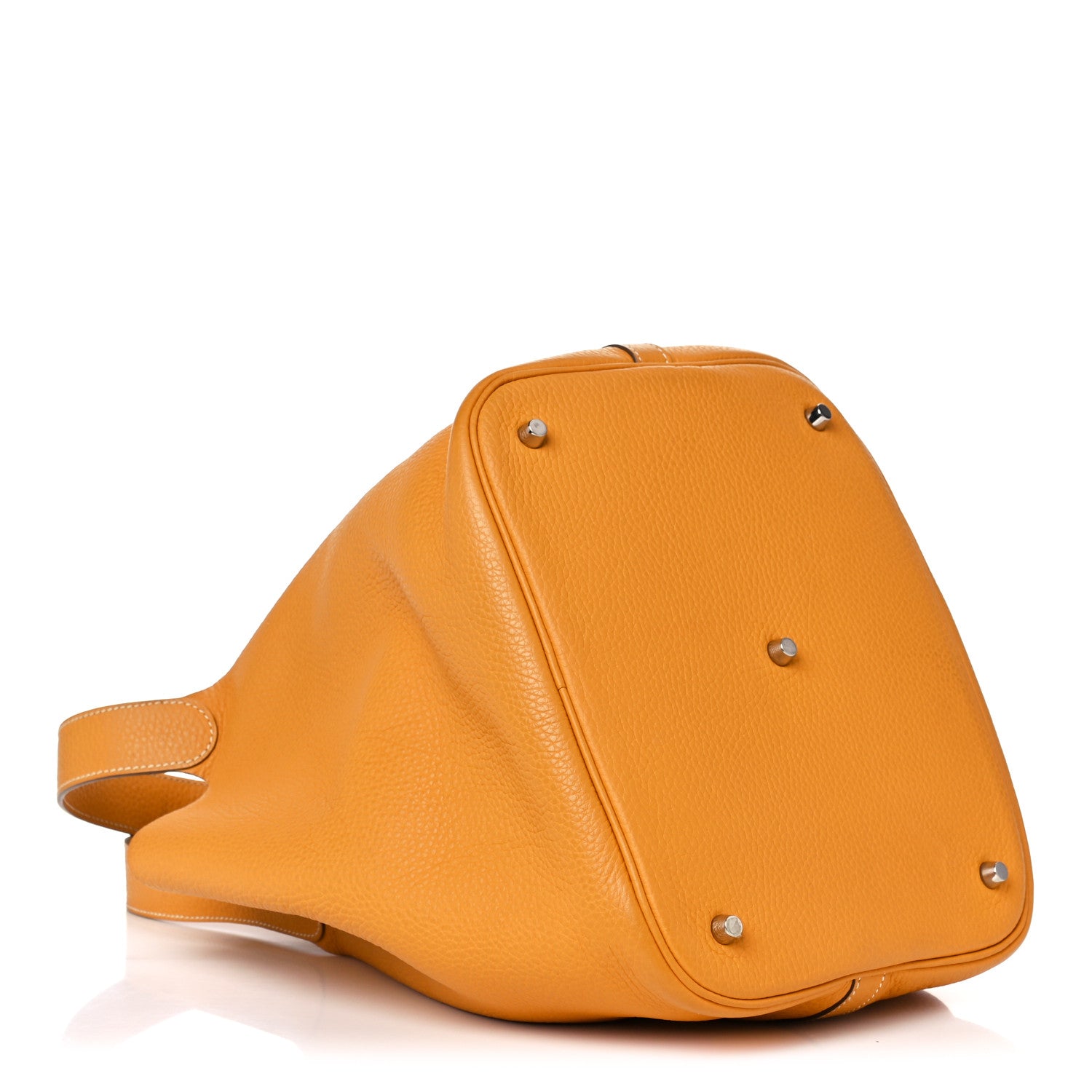 Hermes Taurillon Clemence Picotin Lock 26 GM Jaune D'Or 3 of 7