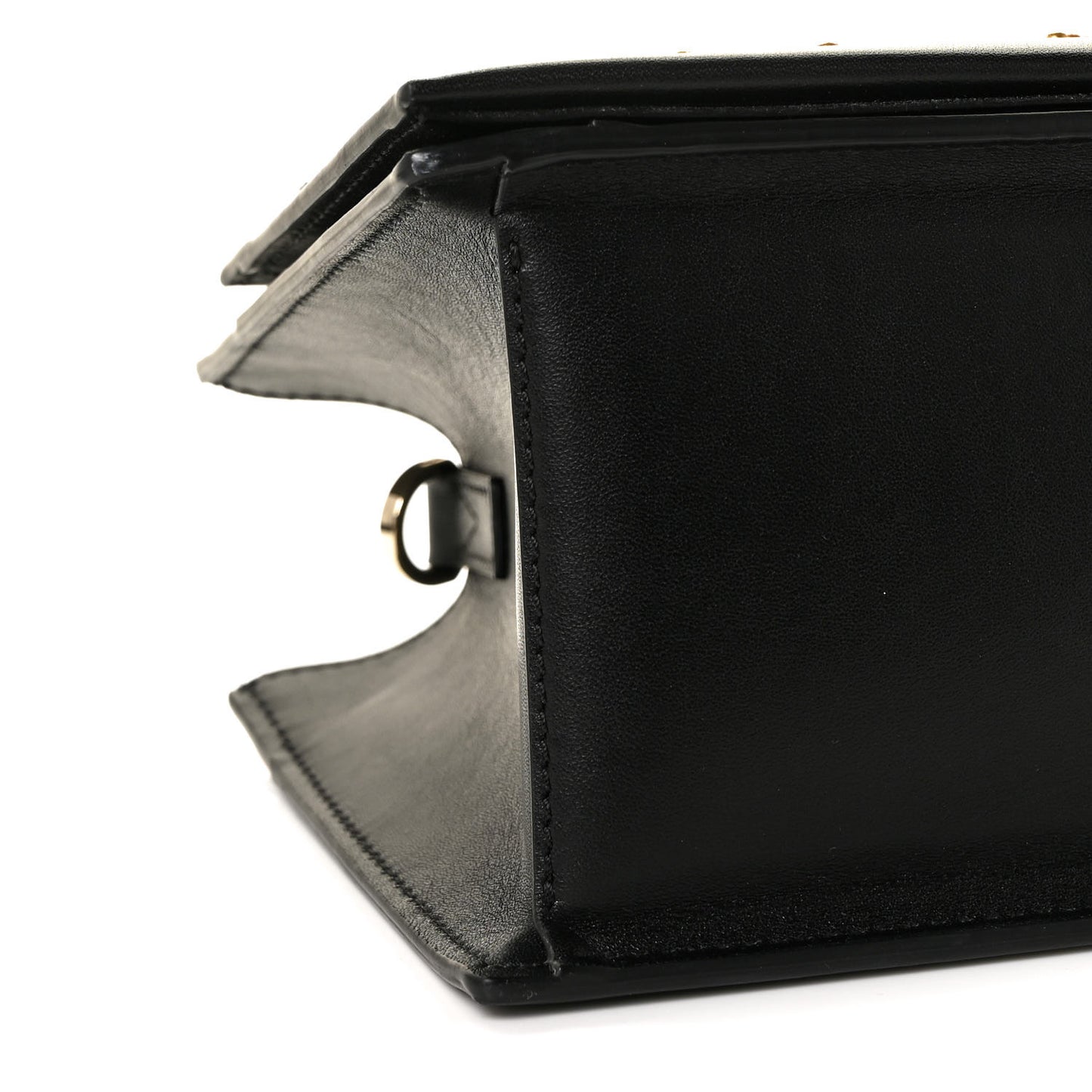 Calfskin Lux Studded Milano Tote Black