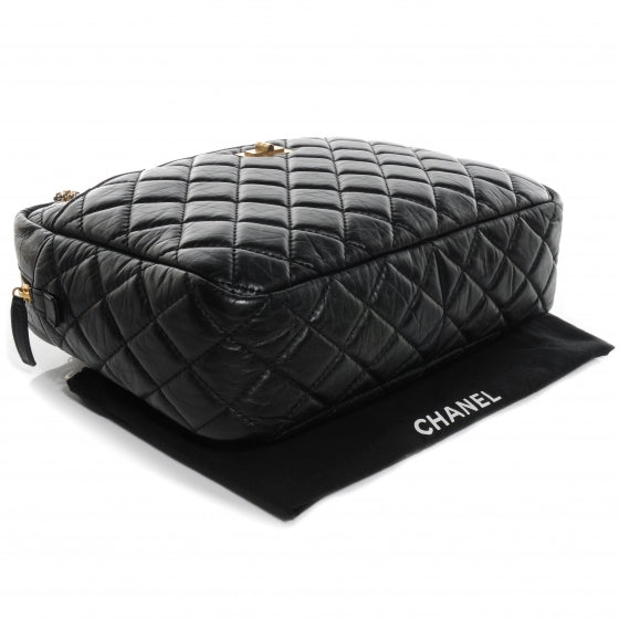 Chanel Aged Calfskin Quilted Large Reissue Camera Case Black 4 of 8