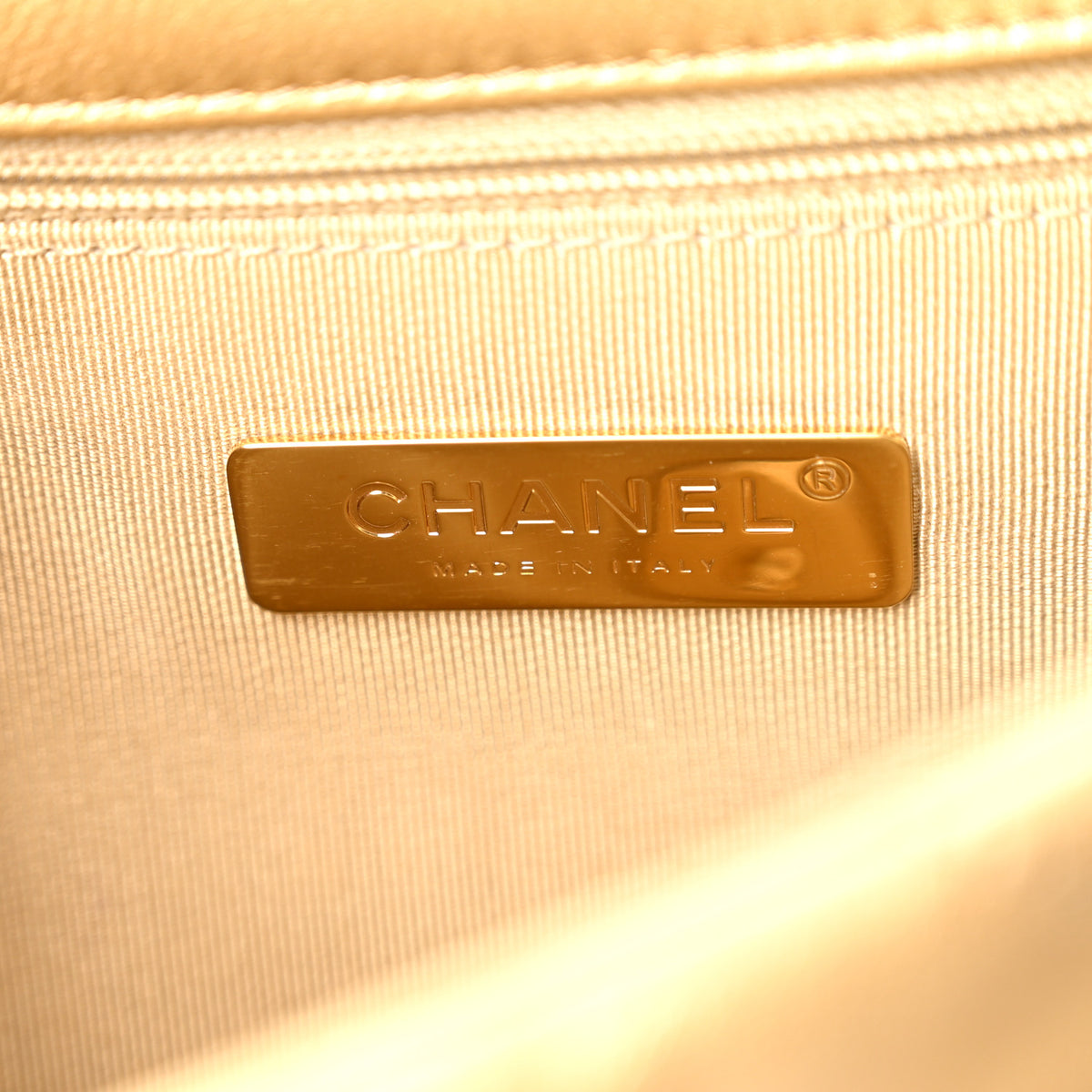 Chanel Metallic Goatskin Quilted Medium Chanel 19 Flap Gold 6 of 10