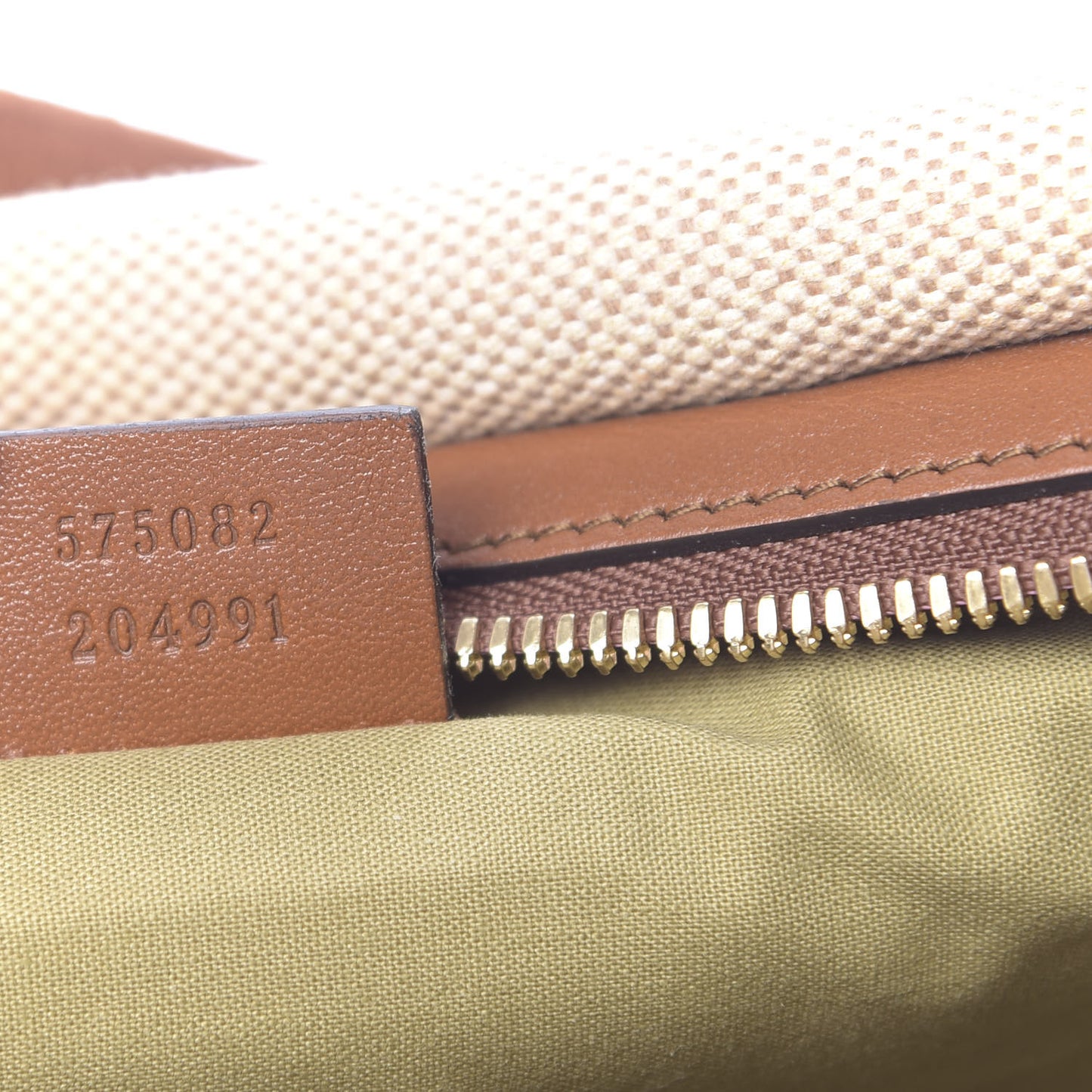 Vintage Canvas Web Belt Bag Sand Cuir