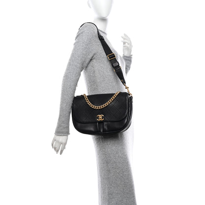 Chanel Calfskin Stitched Small Paris in Rome Messenger Black 2 of 13