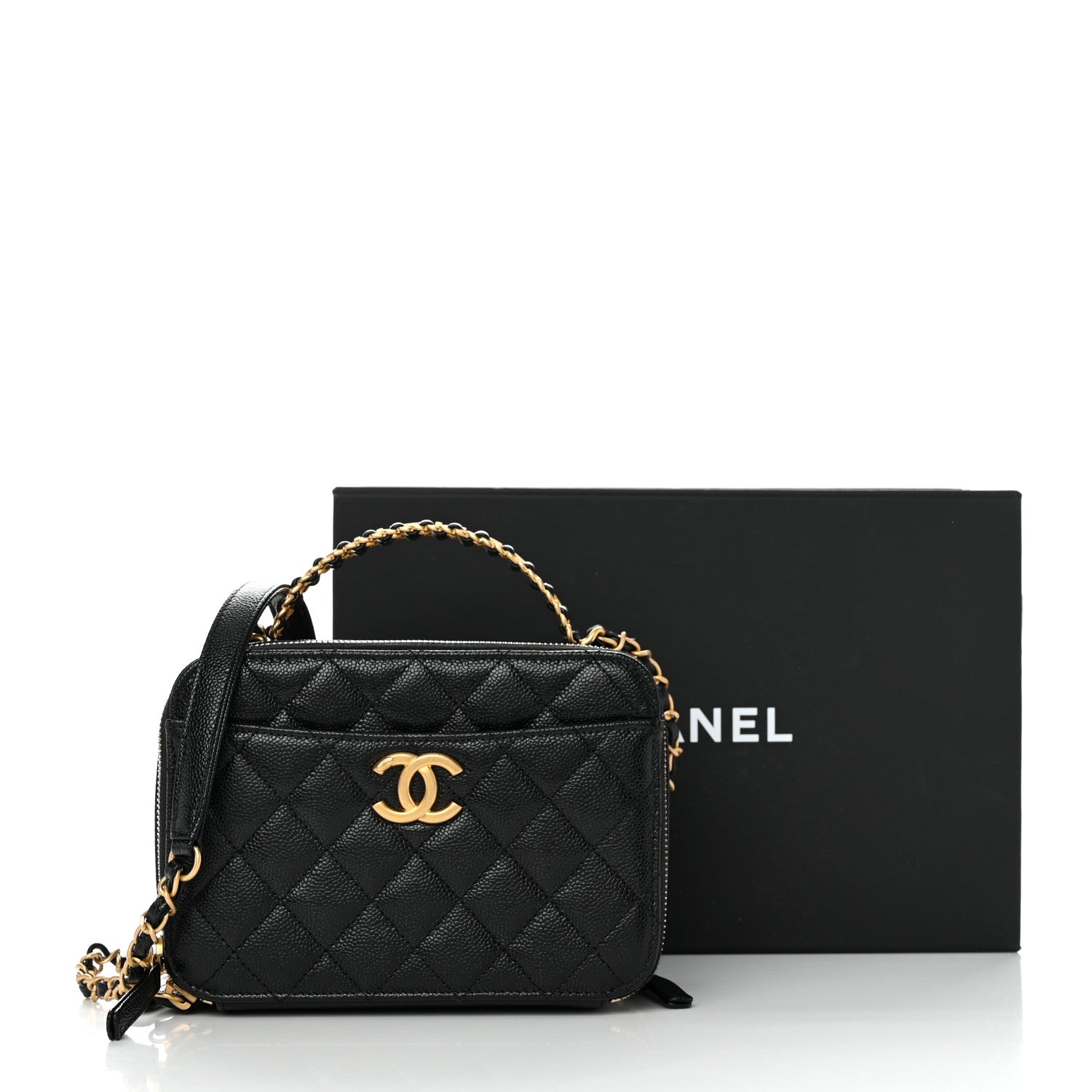 Chanel Caviar Quilted Small Pick Me Up Vanity Case Black 12 of 12