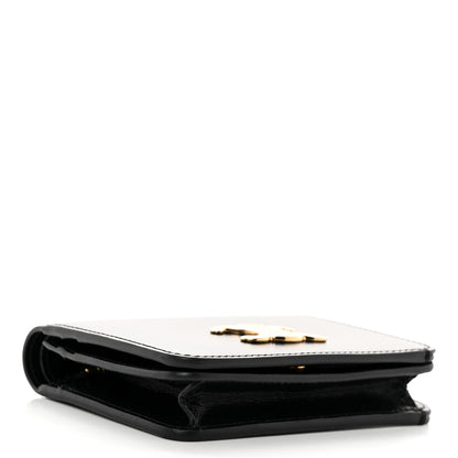 Celine Shiny Calfskin Triomphe Compact Wallet Black 4 of 8