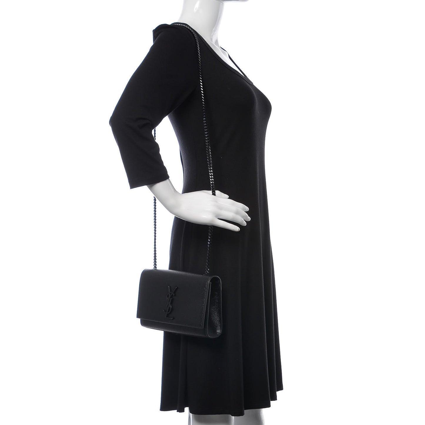 Grain De Poudre Small Monogram Kate Satchel Black