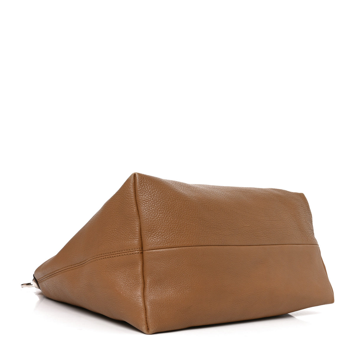 Pebbled Calfskin Large Icon Bit Hobo Beige
