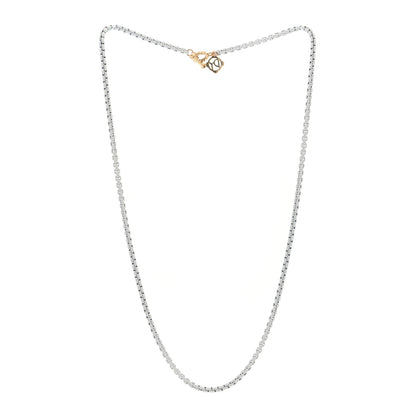 David Yurman Stainless Steel 14K Yellow Gold Acrylic Bel Aire Chain Necklace 18"  White 3 of 4