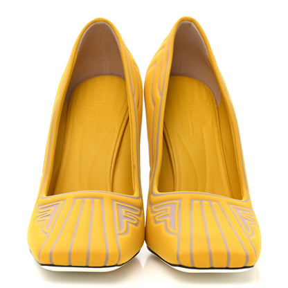 Fendi Stretch Fabric FFreedom Decollette Pumps 38.5 Rabat Desert 2 of 8