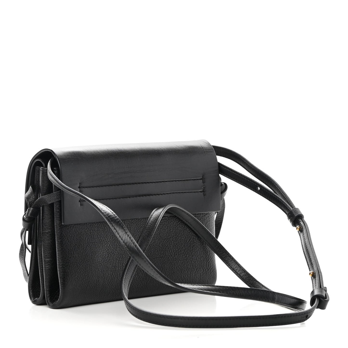 Smooth Calfskin Small VRing Crossbody Bag Black