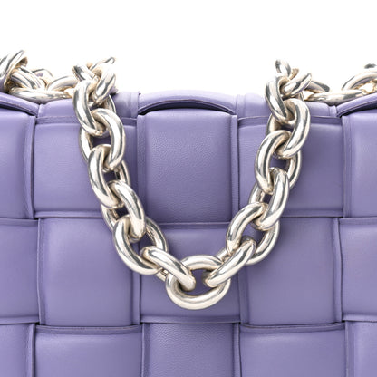 Bottega Veneta Lambskin Maxi Intreccio Padded Chain Cassette Crossbody Bag Lavender 7 of 10