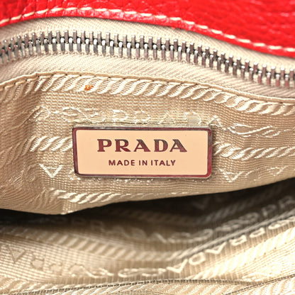 Prada Vitello Daino Shoulder Bag Rosso 6 of 10