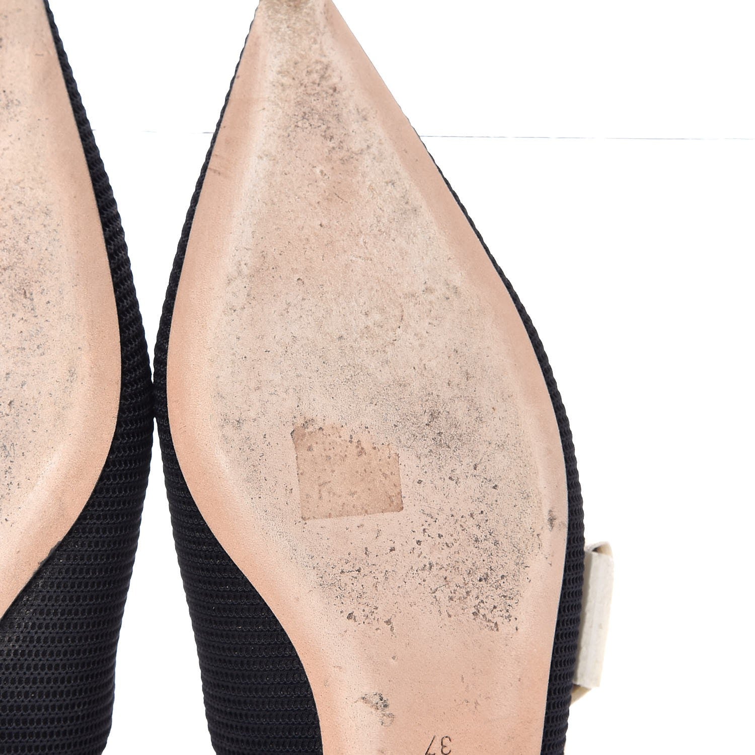 Christian Dior Technical Canvas Ribbon J'Adior Slingback Ballet Flats 37 Black 10 of 13
