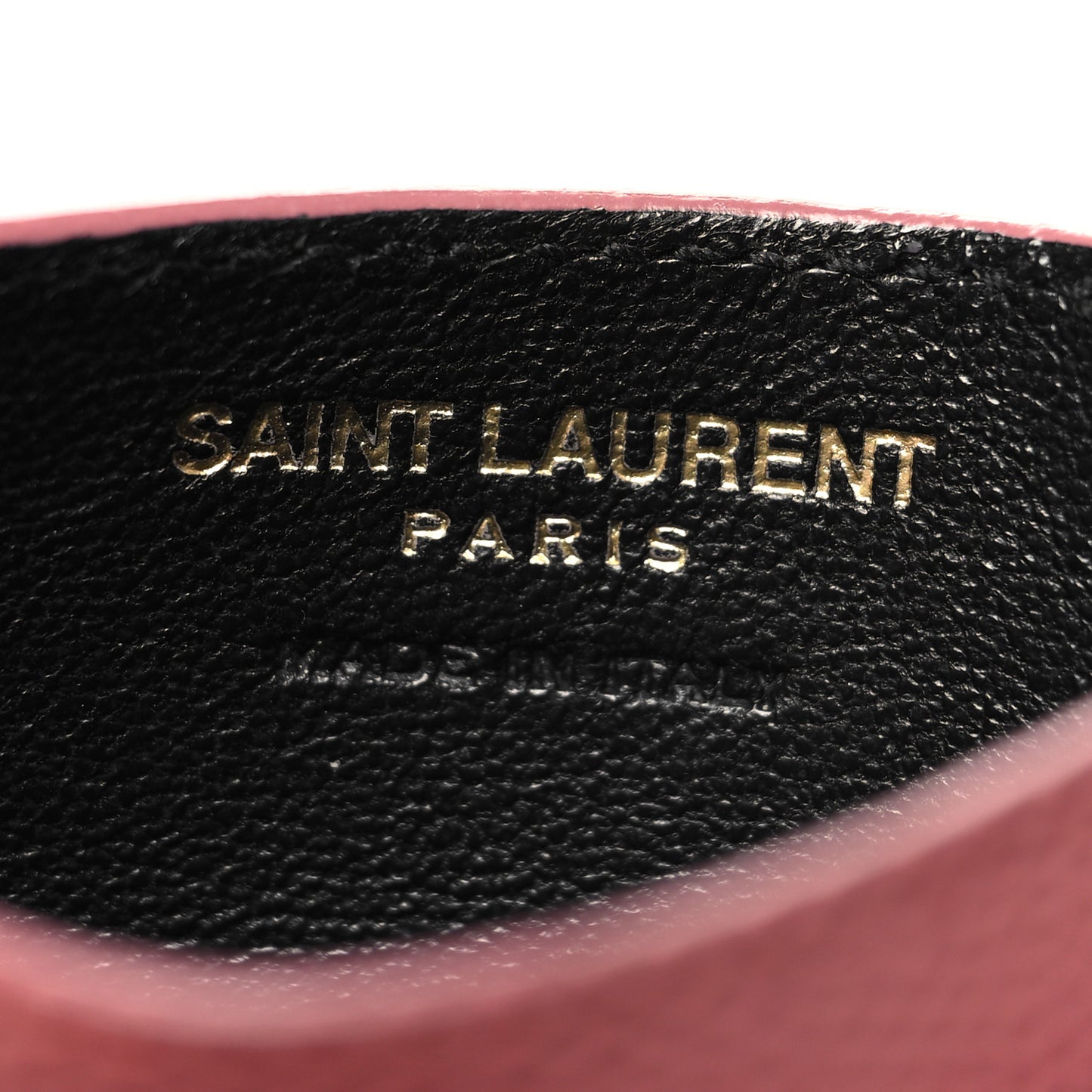 Grain De Poudre Matelasse Chevron Monogram Credit Card Case Dark Rose