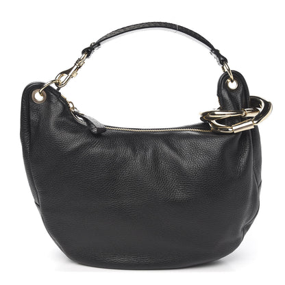 Jimmy Choo Deerskin Snakeskin Solar Hobo Black 1 of 7