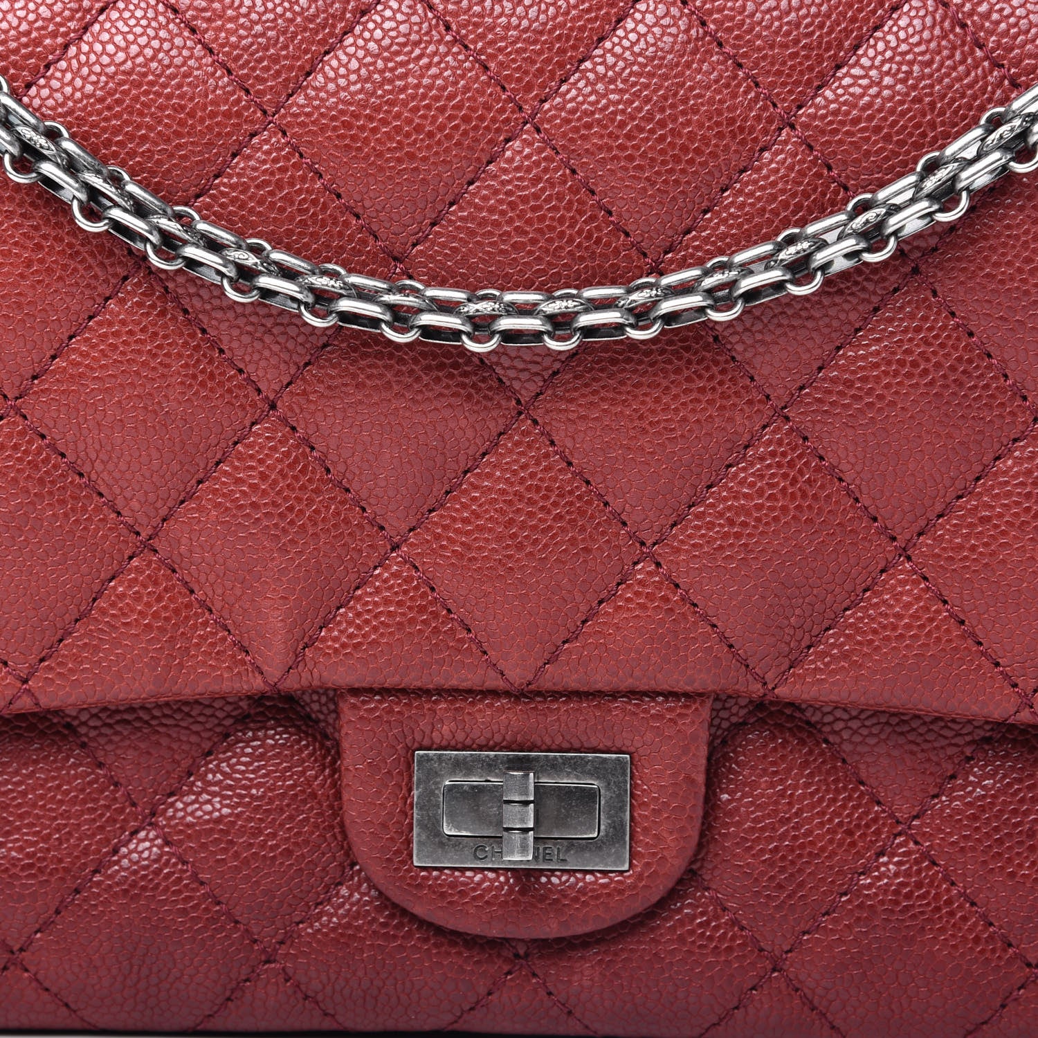 Chanel Caviar Quilted 2.55 Reissue 226 Flap Red 10 of 11