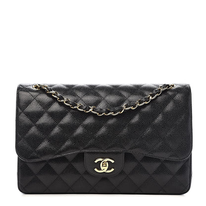 Chanel Caviar Quilted Jumbo Double Flap Black 1 of 12
