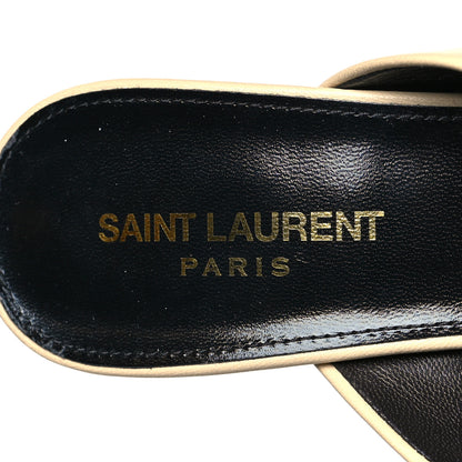 Saint Laurent Lambskin Bianca Mules 40 Beige 7 of 10