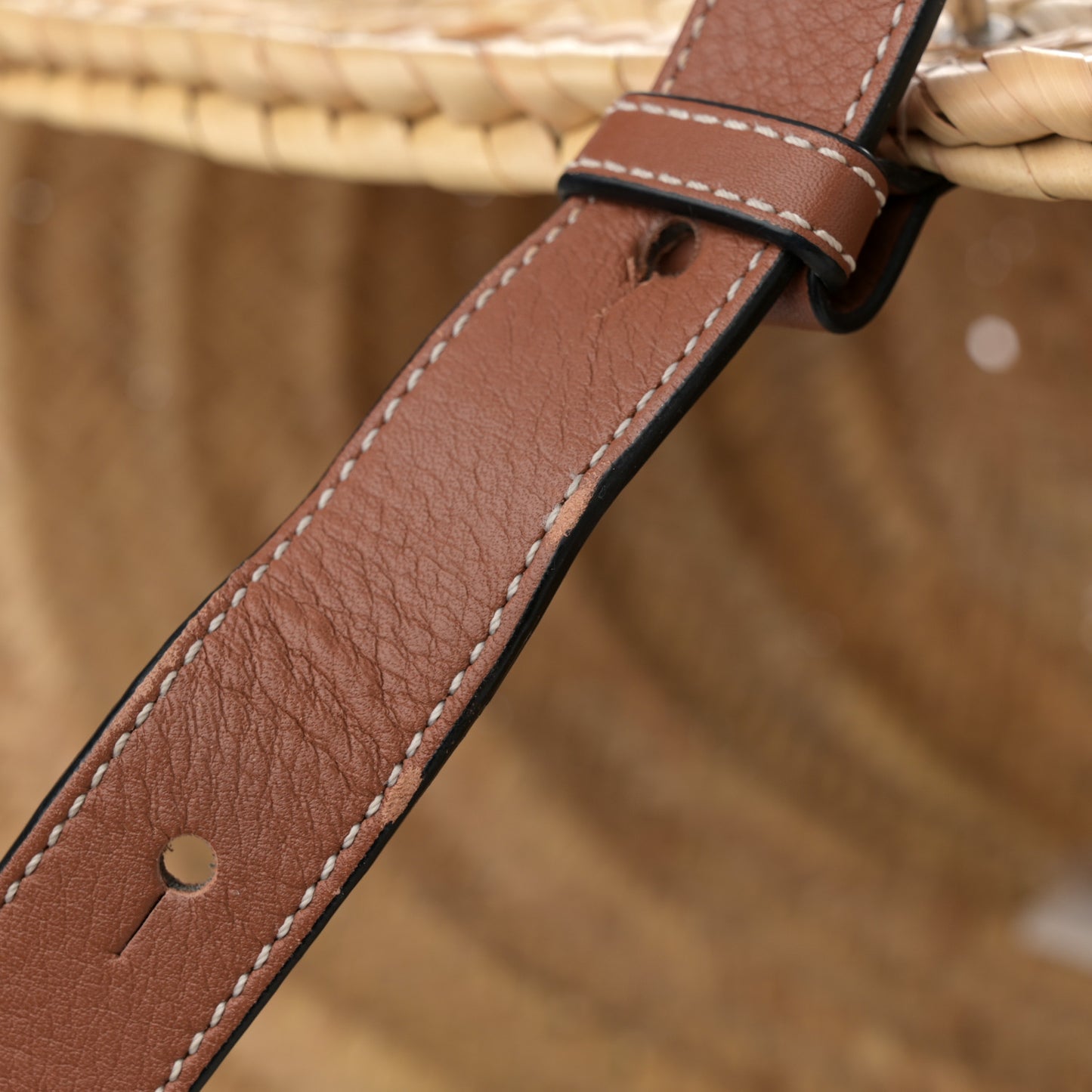Raffia Basket Tote Bag Natural Tan