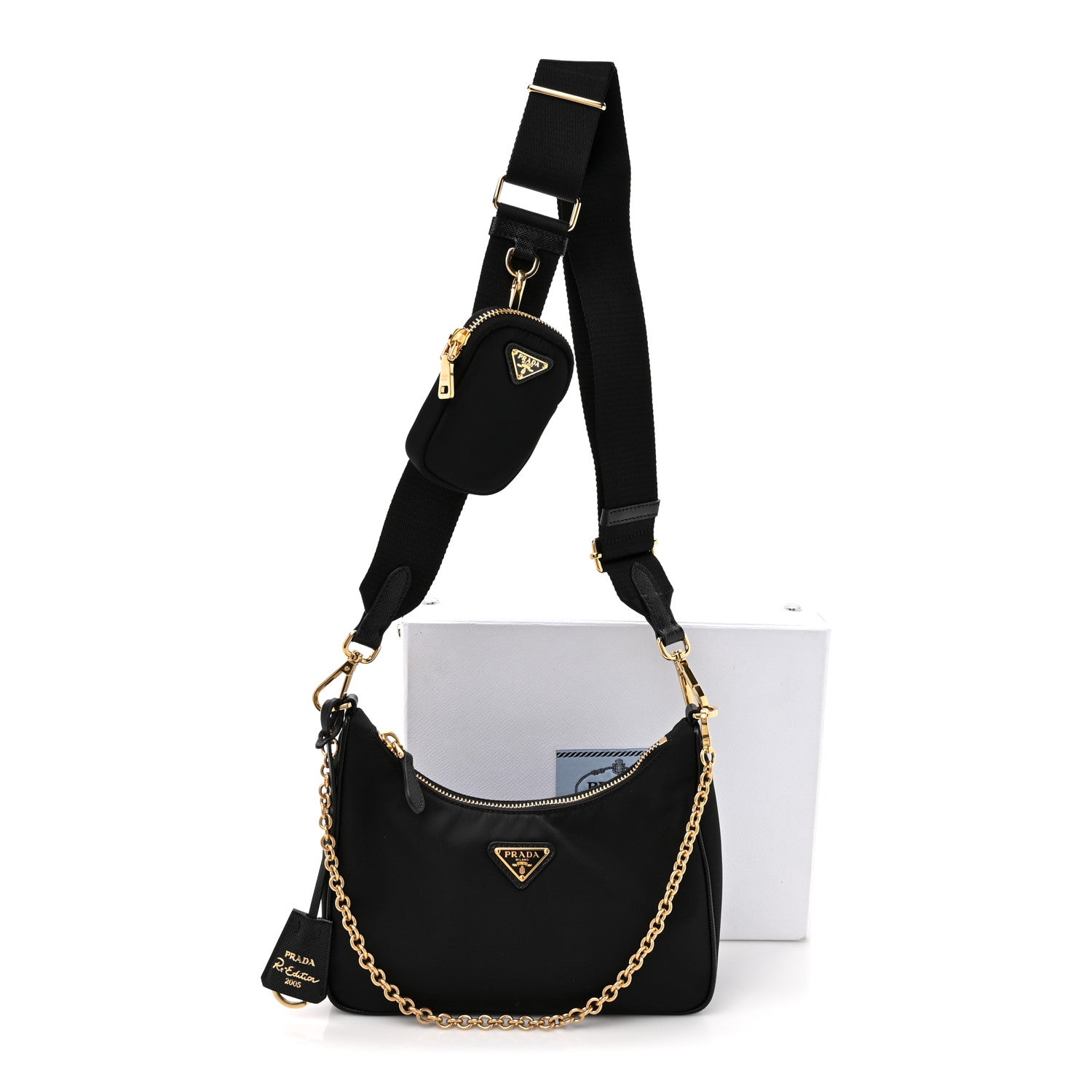 Prada Nylon Re-Edition 2005 Shoulder Bag Black 11 of 11