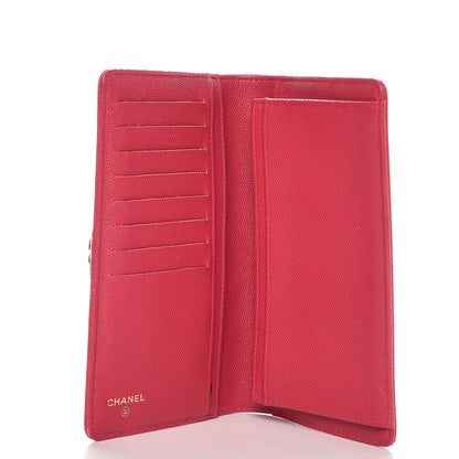 Chanel Caviar Quilted Boy Yen Wallet Fuchsia 5 of 14